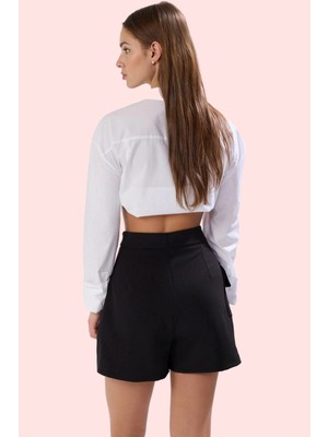 Kadın Düz Şort Etek Yüksek Bel Geniş Paça Polyester Karışımlı Rahat Yaz Aylarının Vazgeçilmezi