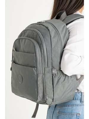 Unisex Okul Çantası Klinkır Kumaş Sırt Çantası Çok Cepli Hafif Yağmur Geçirmez 42*30 cm