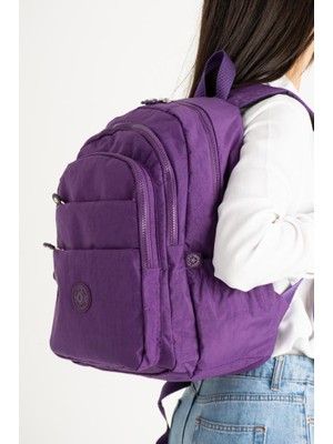 Unisex Okul Çantası Klinkır Kumaş Sırt Çantası Çok Cepli Hafif Yağmur Geçirmez 42*30 cm