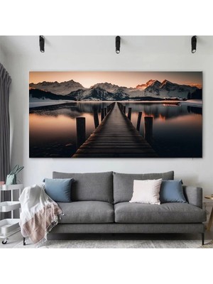 Özkacar Group Gün Batımı Manzaralı Köprü Kanvas Tablo Ev Duvar Salon Ofis Dükkan Hediyelik Dekarasyon Süsü
