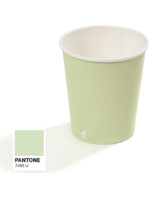 Packtory 8 Oz Single Wall Baskılı Karton Bardak (Açık Yeşil) 2000 Adet