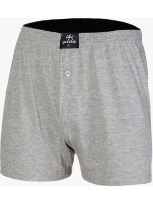 Erkek %100 Pamuk Penye Boxer 6'lı Paket 12030
