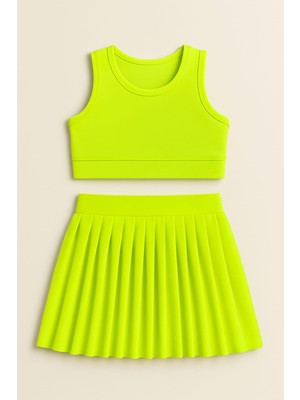 Kız Cocuk Sort Eteklı Mayo Takımı 4 -14 Yas 11896