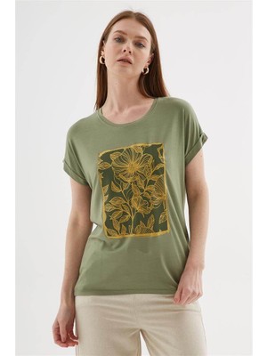 Fashion Friends Baskılı Kadın Bluz 25Y0075K1