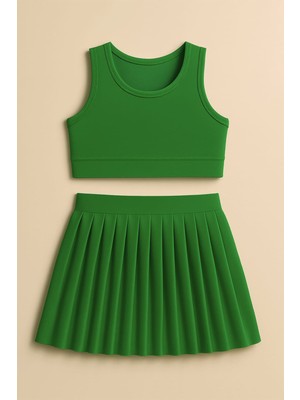 Kız Cocuk Sort Eteklı Mayo Takımı 4 -14 Yas 11899