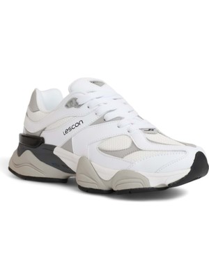 Lescon 2079-GHOST Anatomik Tabanlı Genç Unisex Sneakers Ayakkabı - NKT02079-BEYAZ-44