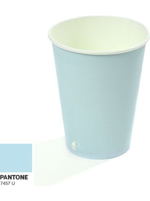 Packtory 14 Oz Single Wall Baskılı Karton Bardak (Açık Mavi) 1. 000 Adet