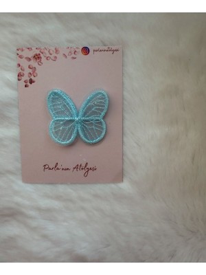 Az Saçlı ve Saçsız Bebek Tokası(Mavi Kelebek)