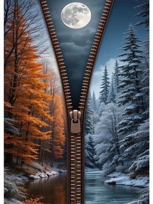 Bedeko Sonbahar ve Kış Ahşap Tablo