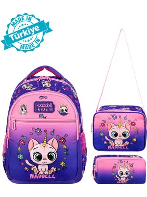 Lisanslı Çocuk Ilkokul Sırt Çantası , Beslenme Çantası ve Kalemlik