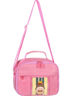 Kawaii Kore Tarzı Thermal Pembe  Beslenme Çantası Aksesuarlı Kız Çocuk Erkek Çocuk Çantası