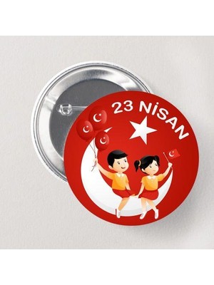 23 Nisan Yaka Çanta Rozeti 5 Li Paket Çocuk Bayramı Hediyelik Rozet