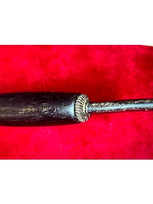 18 cm Uzunluğunda Abanoz Ağacı ve Gümüş Sigara Ağızlığı