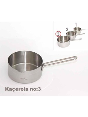16 cm Kaçerola Derin Sütlük 304 Kalite Paslanmaz Çelik Ömür Boyu Garantili 18/10 Cr Ni