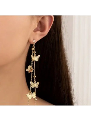 Şıklığınızı Tamamlayacak Kelebek Tasarımlı Kadın Küpe