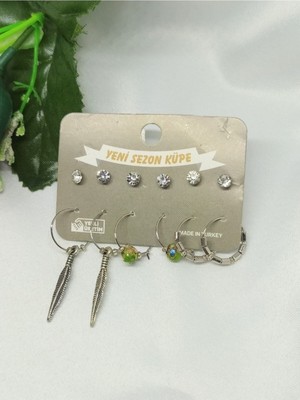 Şıklığınızı Tamamlayacak 6'lı Küpe Seti