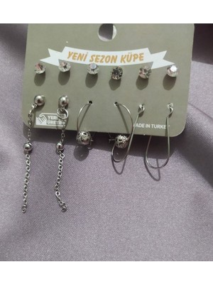 Şıklığı Yansıtan 6'lı Küpe Seti