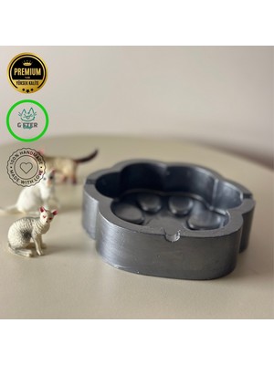 Gifter Küllük Pati Şekilli Küllük Üçlü Metalik Set