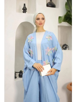 Çiçekli Ikili Kimono Takım