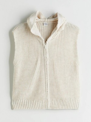 Lcw Kids  Kapüşonlu Kız Çocuk Triko Yelek  (W5)