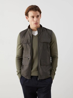 Lc Waıkıkı  Standart Kalıp Dik Yaka Erkek Avcı Yeleği  (W5)