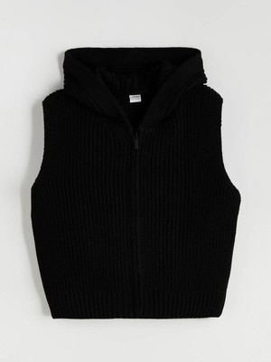 Lcw Kids  Kapüşonlu Kız Çocuk Triko Yelek  (W5)