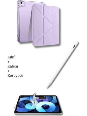 iPad A16 11. Nesil ve 10. Nesil A3355 A2757 Uyumlu Tablet Kılıfı Tablet Kalemi Ekran Koruyucu Set