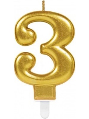 3 Rakam Mum Gold Renk