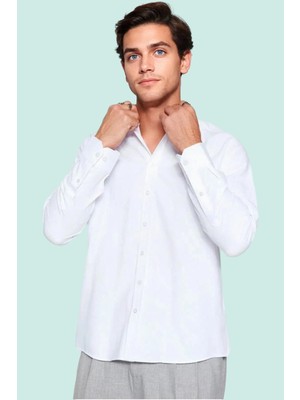 Erkek Regular Fit Gömlek Uzun Kol Pamuklu Günlük ve Iş Hayatı Hafta Sonu Dayanıklı Malzeme