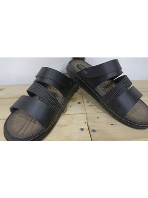 Yazlık Ortopedik Taban Bantlı Günlük Sandalet Erkek Terlik