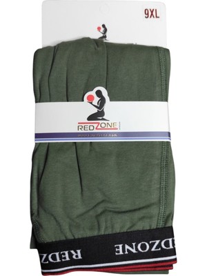 Erkek Büyük Beden Battal Boy Likralı Boxer Haki