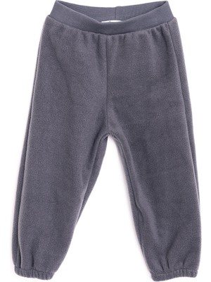 Hellobaby Erkek Bebek Basic Pantolon Polar Ribanalı Paça Koyu Gri