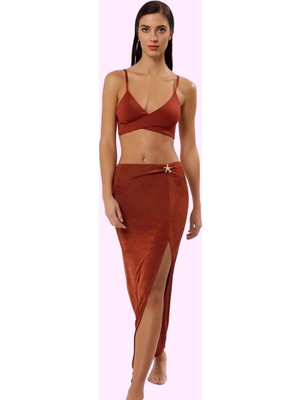 Kadın Maxi Örme Plaj Etek Aksesuar Detaylı Yazlık Günlük Kullanım Yaz Aylarının Vazgeçilmezi