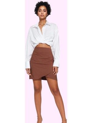 Kadın Mini Dokuma Etek Yüksek Bel Casual Stil Dayanıklı Malzeme Yaz Aylarının Vazgeçilmezi