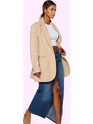 Kadın Maxi Denim Etek Kemerli Kalem Kalıp Pamuklu Günlük Stil Hafta Sonu Dayanıklı Malzeme