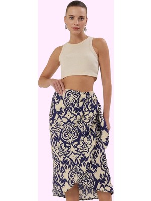 Kadın Midi Boy Sarong Etek Etnik Desenli Yazlık Günlük Kullanım Yaz Aylarının Vazgeçilmezi