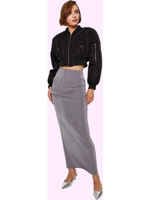 Kadın Maxi Örme Etek Yüksek Bel Kalem Kalıp Günlük Modern Tasarım Yaz Aylarının Vazgeçilmezi