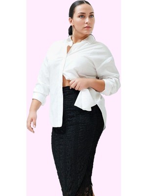 Kadın Dantelli Midi Örme Etek Yüksek Bel Kalem Günlük Kombinler Yaz Aylarının Vazgeçilmezi