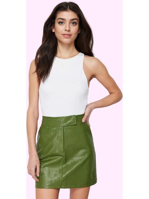 Kadın Dokuma Mini Etek Yüksek Bel A Line Kesim Şık Gece Kombinleri Yaz Aylarının Vazgeçilmezi