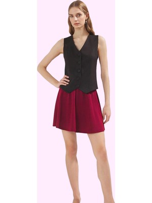 Kadın Mini Kloş Etek Scuba Krep Kumaş Rahat Günlük Stil Hafta Sonu Yaz Aylarının Vazgeçilmezi