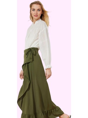 Kadın Anvelop Etek Maxi Boy Sarong Kesim Rahat Yazlık Giyim Günlük Kullanım Modern Tasarım