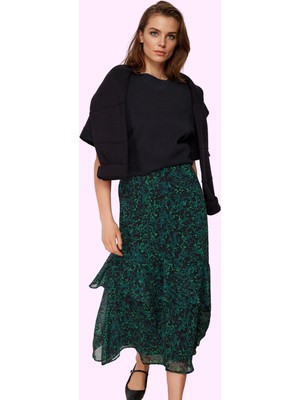 Kadın Astarlı Kemerli Maxi Etek Polyester Dokuma Kumaş Günlük Kullanım Yaz Aylarının Vazgeçilmezi