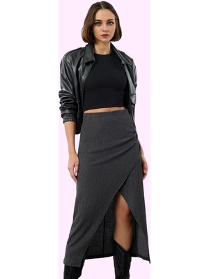 Kadın Midi Etek Bürümcük Dokuma Kalem Kalıp Günlük ve Özel Günler Için Yaz Aylarının Vazgeçilmezi