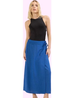 Kadın Şık Sarong Maxi Etek 100 Yün Viskon Dokuma Shally Günlük Hafta Sonu Kaliteli Malzeme