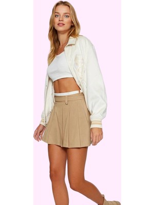 Kadın A Line Gabardin Mini Etek Polyester Günlük Kullanım Hafta Sonu Yaz Aylarının Vazgeçilmezi