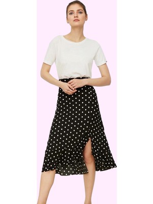 Kadın Skater Kalıp Midi Etek Renk Çiçek Desenli Yazlık Model Günlük Kullanım Modern Tasarım