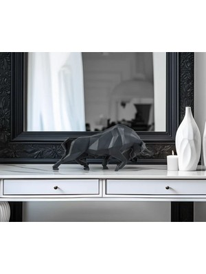 Dekoratif Boğa Heykeli, Boğa Biblo, Bull Sculpture, Ev Hediyesi, Hediyelik 22 x 15 cm