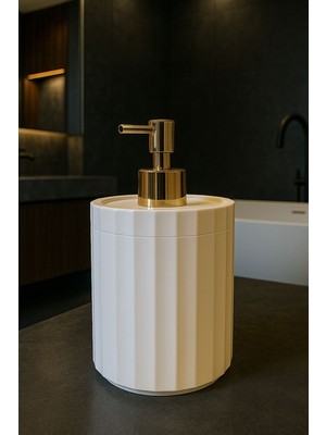 700 ml Xl Desen Tezgah Üstü Beyaz Banyo Altın Pompa Sıvı Sabunluk Banyo Mutfak Deterjanlık