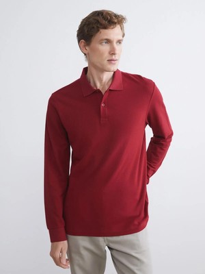 Lcwaıkıkı Classic  Polo Yaka Uzun Kollu Pike Erkek Tişört  (W5)