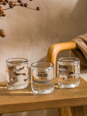 Lcw Home  Köpek Baskılı Cam Bardak Seti 3'lü 280 ml  (W5)